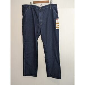 Men's Wrangler Jeans Five Star Flex Relaxed Carpenter 42 X 32 Medium Wash NWT